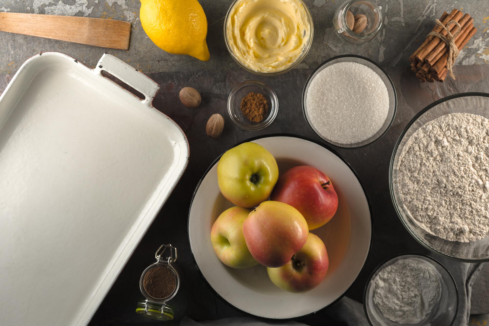 Compact cooking setup with prepared ingredients and timer